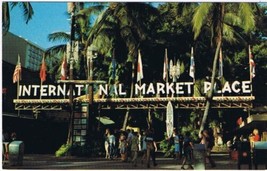 Postcard International Market Place Kalakaua Avenue Waikiki Hawaii - £2.31 GBP