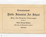 Commencement Public Industrial Art School Girl&#39;s Normal School Philadelp... - $27.72