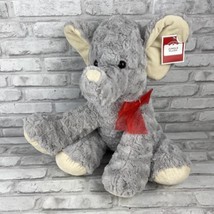 Hug Fun 15 in. Sitting Gray Elephant Stuffed Animal Plush Jungle Plush  - £14.98 GBP