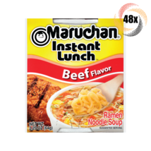 48x Cups Maruchan Instant Lunch Beef Ramen Noodles | 2.25oz | Ready in 3 Minutes - £35.13 GBP
