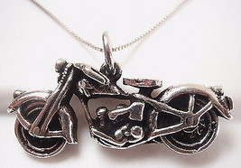 Motorcycle Pendant Bike Weighs a Heavy 7.3 Grams 925 Sterling Silver - £16.58 GBP