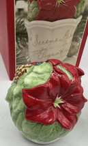 Figurine Lenox Ivory  Holiday Poinsettia Salt and Pepper Shakers Ceramic - $17.72