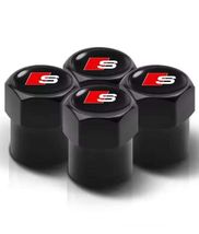 4Pcs 3D Aluminum Metal Car Tire Valve Caps for Audi A3 A4 A6 A8 S-Line S... - $13.99