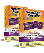 CLT Car Headlight Restoration Kit Headlight Restorer Wipes (2) - £21.90 GBP