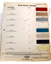 1960 Buick DuPont Paint Chip Color Bulletin #629 - €6,79 EUR