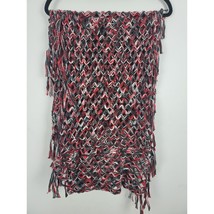 Cato Infinity Scarf Womens One Size 43 Inch Loose Knit Red Black White - £16.85 GBP