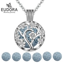 14mm Peach blossom Tree Ball Pendant Aromatherapy locket Diffuser Necklace fit V - £18.42 GBP