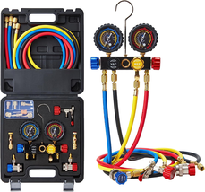 AC Gauges, HVAC Manifold Gauge Set for R134 R22 R12 R502, with Hoses Cou... - $136.60