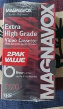New Magnavox 2 Pa Extra High grade Video Cassette Tapes T120 SEALED pob1 - $13.85