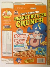 Quaker Cereal Box Cap&#39;n Crunch Peanut Butter Crunch 2000 [G7e1] - £4.38 GBP