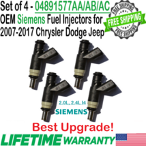 OEM Siemens x4 Best Upgrade Fuel Injectors for 2007-10 Chrysler Sebring 2.4L I4 - £103.17 GBP