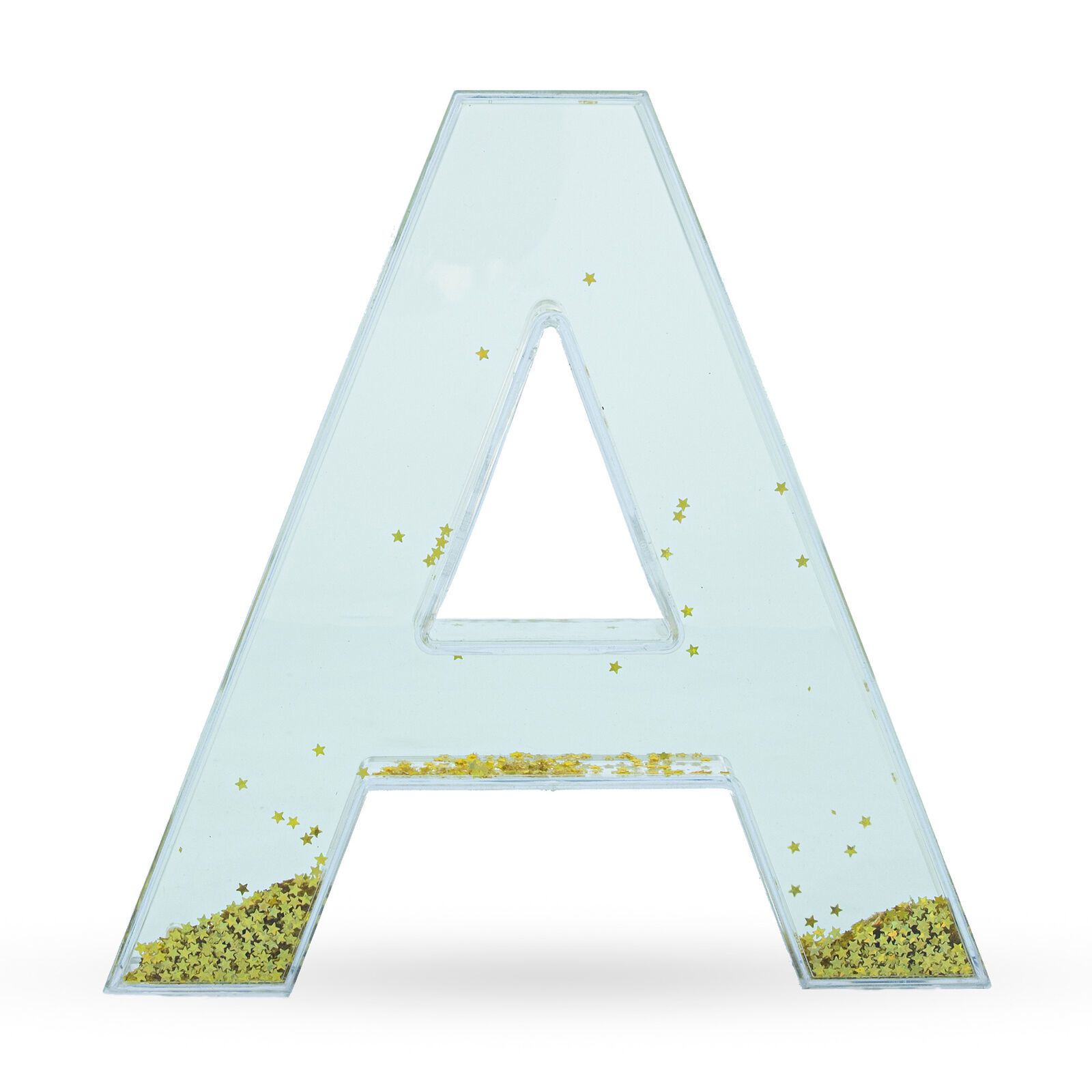 Primary image for Letter A Glitter-Filled Acrylic Snow Globe