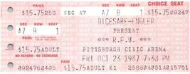 Vintage Lionel Richie Ticket Stub November 3 1986 Pittsburgh Pennsylvania - £19.66 GBP