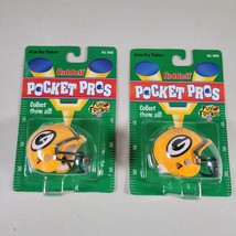 Green Bay Packers Pocket Pros Helmet Mini Lot of 2 Riddell in Package - $13.66