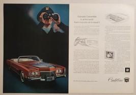 1971 Print Ad Cadillac Eldorado Convertible with White Interior - $13.48