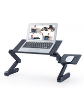 Adjustable Height Laptop Desk Laptop Stand for Bed Portable Lap Desk Foldable Ta - £27.57 GBP