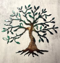 Olive Tree --Tree of Life    Copper and Green Tinged 40&quot;  Metal Wall Art Décor - £219.95 GBP