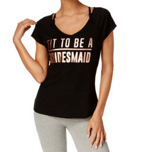allbrand365 designer Womens Bridesmaid Fitness Yoga Slogan T-Shirt,Noir,X-Large - £17.06 GBP