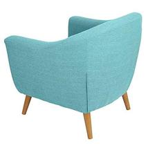 Turquoise Modern Mid-Century Style Arm Chair with Solid Wood Legs New St... - £352.85 GBP