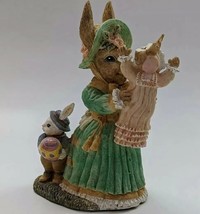 VTG Mother Hopper With Tom &amp; Lilly Easter Figurine VA23 Victorian Collection - £11.19 GBP