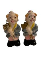 Vintage Japan Firefighter Figurines Pair Ceramic Occupation Figures 4 In... - $21.60
