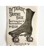 Tasker Skating Shoe 1885 Advertisement Victorian Roller Skates Brooklyn ... - £13.76 GBP