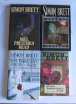 4 Book Lot  Simon Brett Mrs Pargeter Mysteries # 2-5 Hardcover  + DJ 1sts 1sts - £19.17 GBP