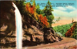 Linen Vintage  Postcard Bridal Veil Falls Western North Carolina (A12) - £4.29 GBP