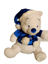 Disney Store Winter Blue &amp; White Winnie the Pooh Plush Stuffed Animal - £11.98 GBP