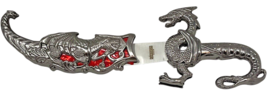 10" Fantasy Dragon Dagger Knife Sword Fixed Blade With Sheath Stainless Steel image 4