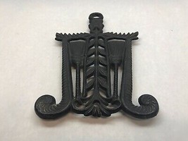 Vintage 1951 JZH Cast Iron GRAIN and TASSEL Collectible Trivet POT HOLDER - $15.14