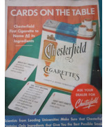 Chesterfield Cigarettes Cards On The Table Magazine Print Advertisement ... - $3.99