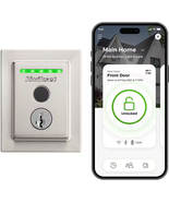 HALO Touch Satin Nickel Contemporary Fingerprint Wifi Electronic Smart L... - €257,00 EUR