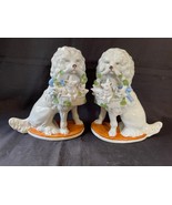 antique pair of staffordshire dogs with little pigeons in basket  .  mar... - £117.20 GBP