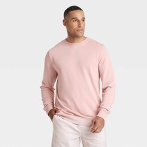 Goodfellow &amp; Co Men&#39;s French Terry Crewneck Pullover Sweatshirt MEDIUM Pink - $29.99