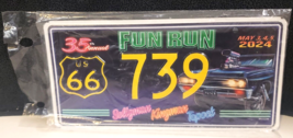 2024 ROUTE 66 FUN ROD RUN (Seligman to Topock Arizona) Commemorative MET... - $33.99