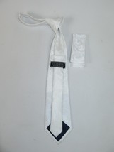 Men's Vito Rofolo From Italy Tie Hankie Gift Boxed 100% Silk VR-31 White Paisley image 3