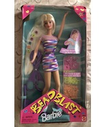 1997 Bead Blast Barbie Doll Cool Hair Decorating Fun! - £27.69 GBP