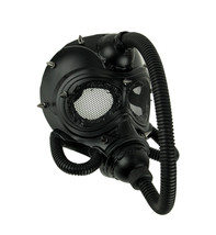 Black Spiked Submarine Diver Steampunk Adult Halloween Costume Mask - £17.19 GBP