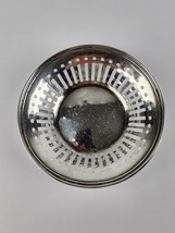 Vintage Sterling silver Bowl Pierced Trinket Dish Snack bowl 4.5&quot; width - £44.21 GBP