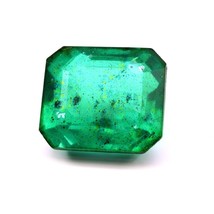 7.3Ct Green Emerald Quartz Doublet Rectangle Faceted Gemstone - £26.34 GBP