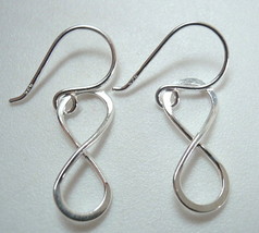 Infinite Love Infinity Dangle Earrings 925 Sterling Silver - £5.68 GBP