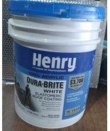Henry Dura-Brite White Elastomeric Roof Coating 4.75 Gal Seal Roof Leaks... - $119.72