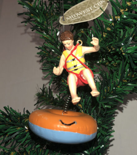 Inter tube Boy Watersports Christmas Tree Ornament By Midwest-CBK-RARE-Brand NEW - $74.70