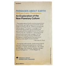Passages About Earth by William Irwin Thompson 1974 Vintage Paperback Philosophy image 2