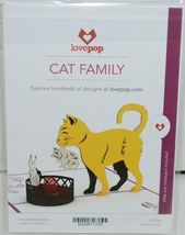 Lovepop LP1153 Cat Family Pop Up Card White Envelope Cellophane Wrapped image 6