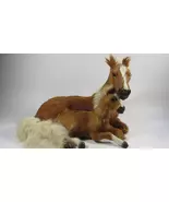 Furry Mare And Foal Figure Collectible Horse Figures In Good Condition - $25.00