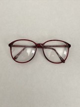 Vintage New Europa Kenmark-Pegasus Burgandy Red Plastic Glasses 56-18-140 - £15.95 GBP