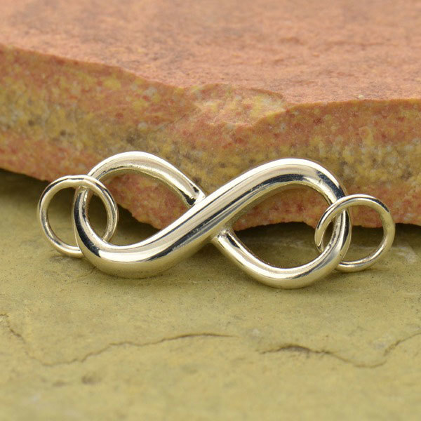 Sterling Silver Dimensional Infinity Link. The infinity shape is classic... - $30.72