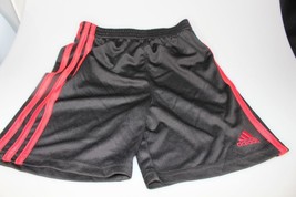 NEW-ADIDAS-Boys Black/red Mesh Athletic Shorts SZ: 4 - $12.86